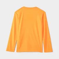 Nike Child Boys’ Dri-FIT Textured Swoosh Long Sleeve T-shirt / Orange