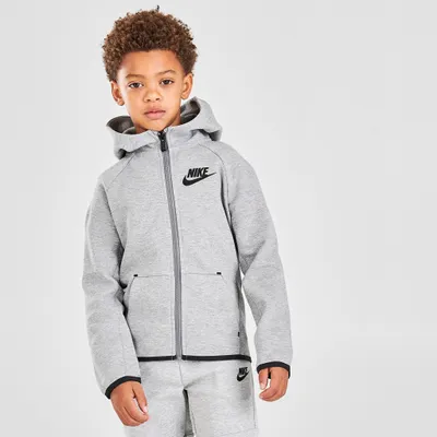 Nike Children’s Tech Fleece Full-Zip Hoodie / Dark Grey Heather