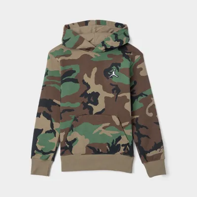 Jordan Junior Boys’ Printed Pullover Hoodie / Camo Green