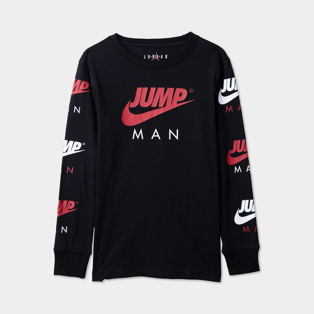Jordan Junior Boys' Jumpman Long Sleeve T-shirt / Black