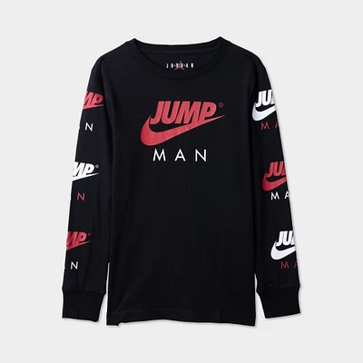 Jordan Junior Boys' Jumpman Long Sleeve T-shirt / Black