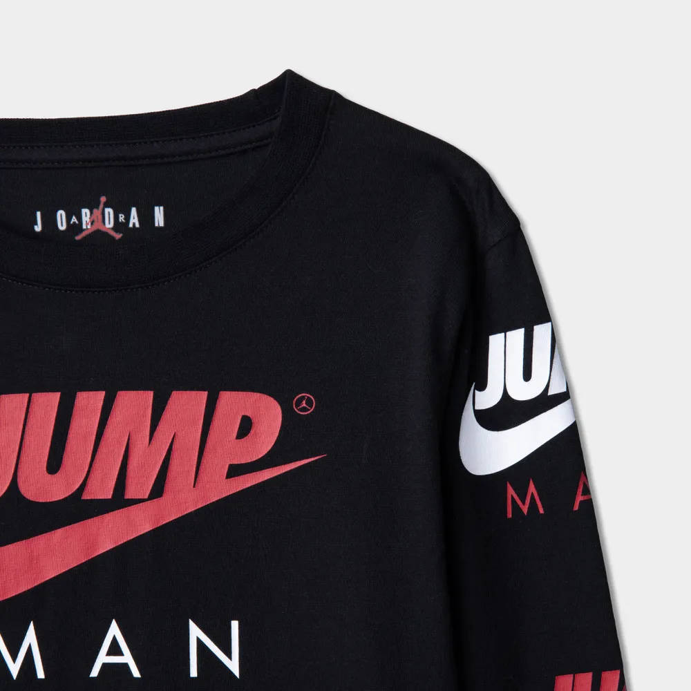 Jordan Junior Boys' Jumpman Long Sleeve T-shirt / Black