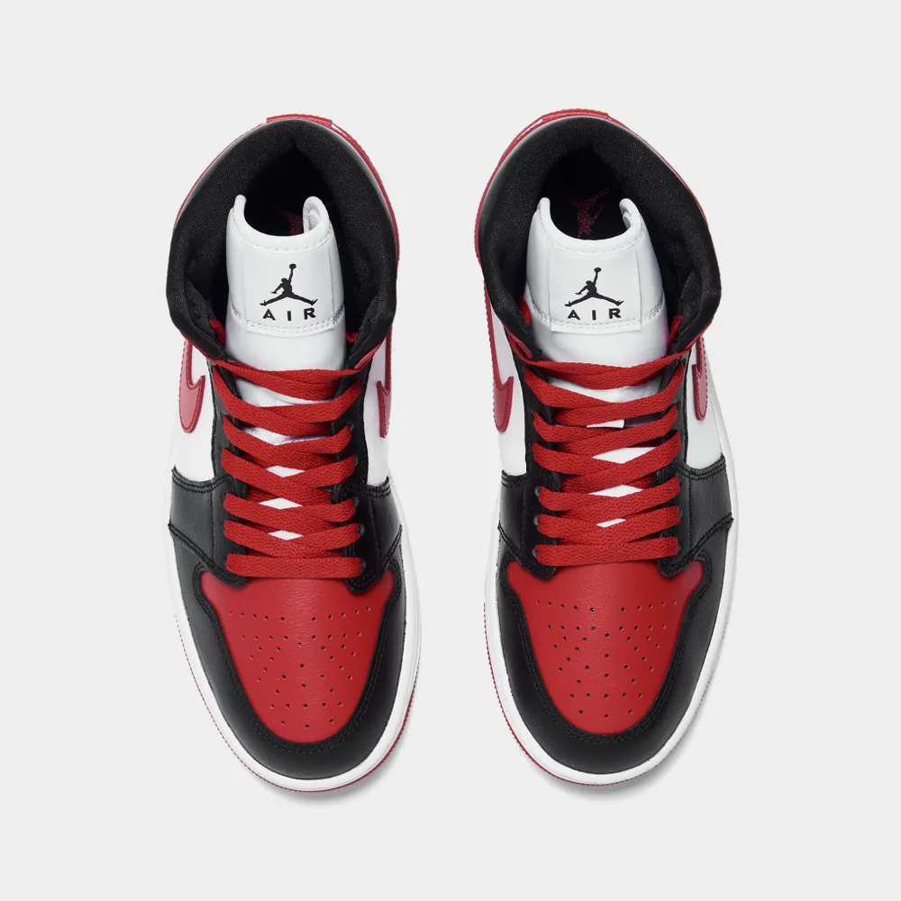 Jordan Women’s 1 Mid Black / Gym Red - White