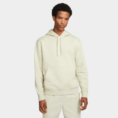 Nike Sportswear Club Fleece Embroidered Pullover Hoodie Rattan / White