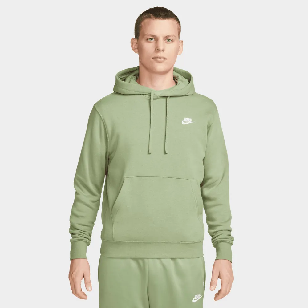 Nike Sportswear Club Pullover Hoodie Oil Green / - White