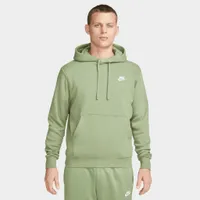 Nike Sportswear Club Pullover Hoodie Oil Green / - White