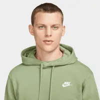 Nike Sportswear Club Pullover Hoodie Oil Green / - White