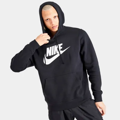 Nike Sportswear Club Fleece Pullover Hoodie Black / - White