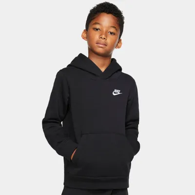 Nike Sportswear Junior Boys' Club Pullover Hoodie Black / White