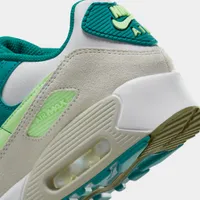 Nike Air Max 90 Leather GS White / Barely Volt - Bright Spruce