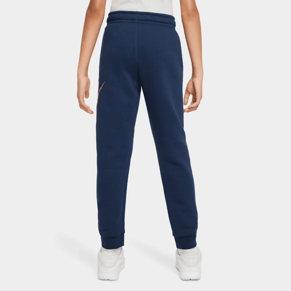 Nike Sportswear Junior Boys' Club Fleece Pants Midnight Navy / - White