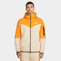 Nike Sportswear Tech Fleece Full Zip Wind Runner Hoodie Kumquat / Sanddrift - White