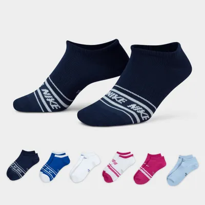 Nike Women’s Everyday Lightweight No-Show Socks (6 Pack) / Multi-Colour