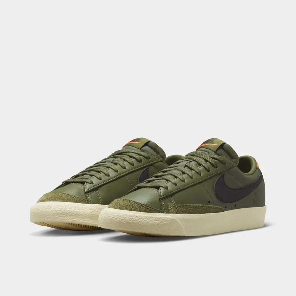 Nike Women's Blazer Low '77 Medium Olive / Velvet Brown - Orange Trance