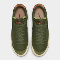 Nike Women's Blazer Low '77 Medium Olive / Velvet Brown - Orange Trance