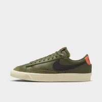 Nike Women's Blazer Low '77 Medium Olive / Velvet Brown - Orange Trance