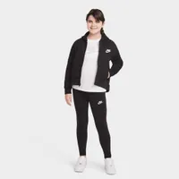 Nike Sportswear Junior Girls’ Club Fleece Full-Zip Hoodie Black / White