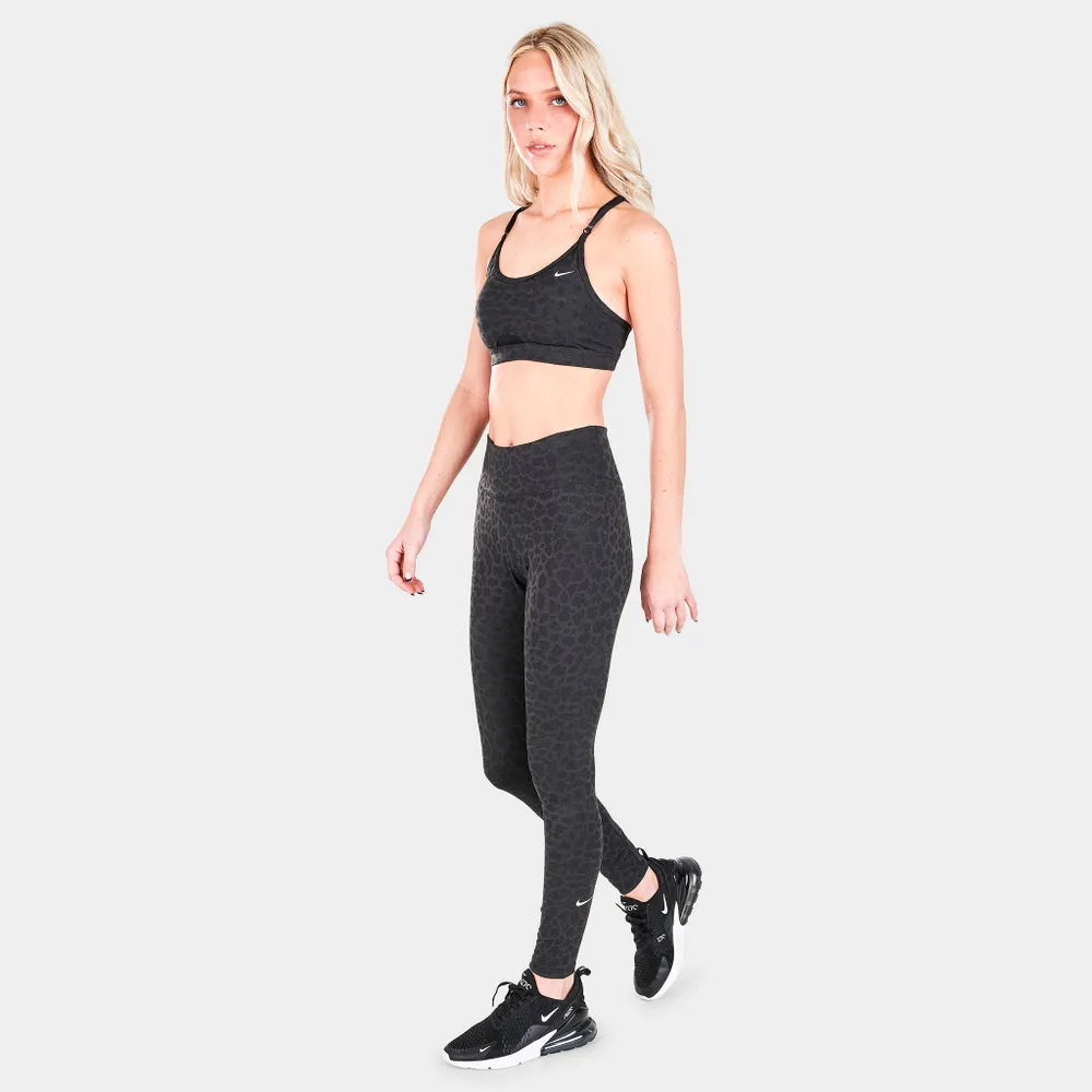 Nike Women's Pro Mid-rise Allover Print Leggings (plus Size) In Black