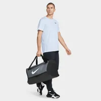 Nike Brasilia 9.5 Training Duffel Bag (Medium, 60L) Iron Grey / Black - White