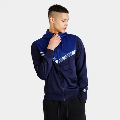Nike Sportswear Full Zip Hoodie Blackened Blue / Deep Royal - White