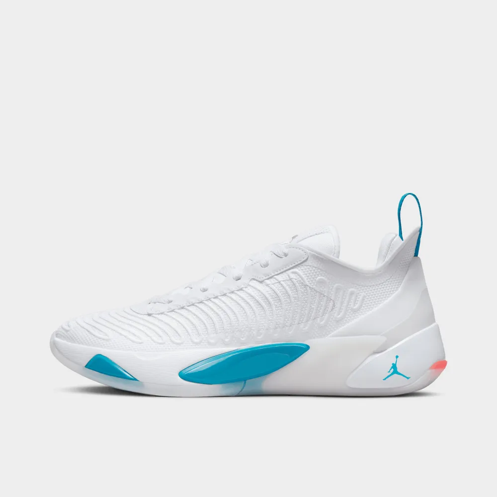 Jordan Luka 1 White / Metallic Silver - Neon Turquoise