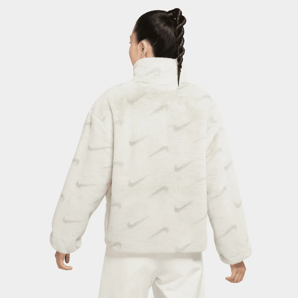 Nike Sportswear Women's Plush Jacket Light Bone/ Iron Ore