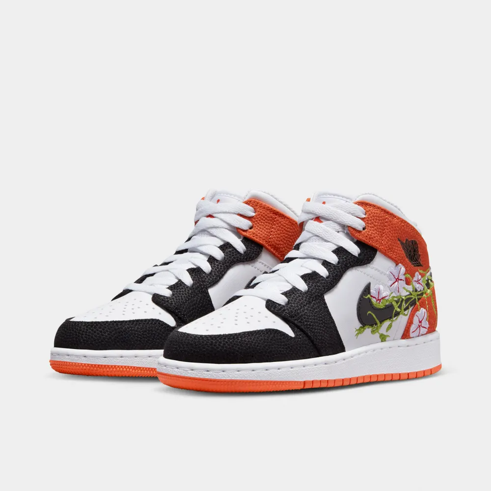 Jordan 1 Mid SE GS White / Black - Starfish