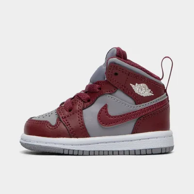 Jordan 1 Mid TD Cherrywood Red / White - Cement Grey