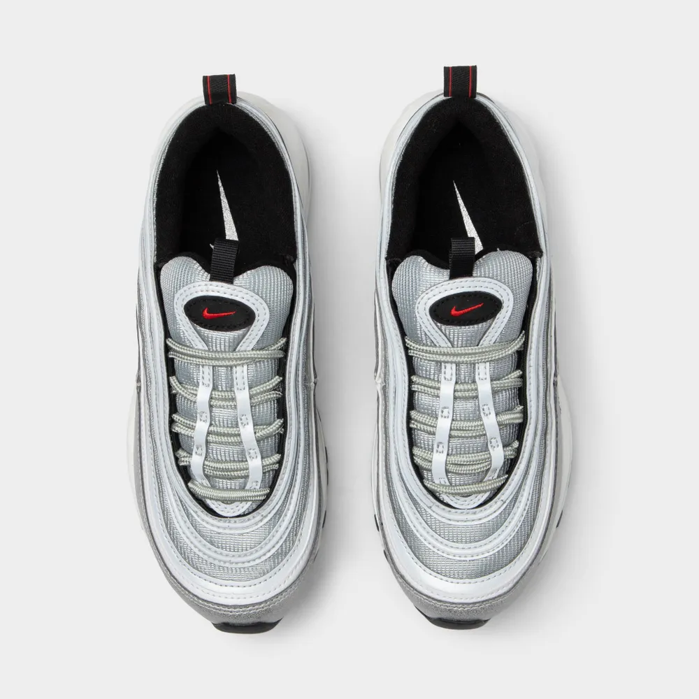 Nike Women's Air Max 97 Metallic Silver / Varsity Red - White