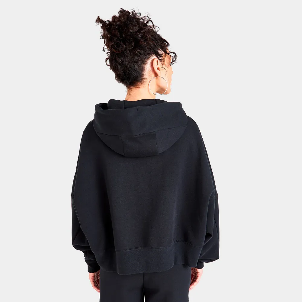 Nike Women’s Sportswear Tech Fleece Over-Oversized Cropped Pullover Hoodie Black /