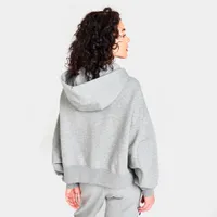 Nike Women’s Sportswear Tech Fleece Over-Oversized Cropped Pullover Hoodie Dark Grey Heather / Black