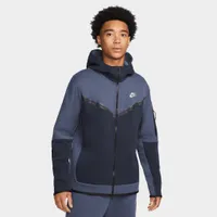 Nike Sportswear Tech Fleece Taped Full Zip Hoodie Thunder Blue / Metallic Cool Grey
