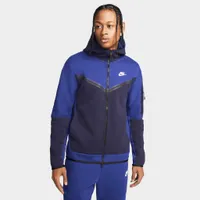 Nike Sportswear Tech Fleece Taped Full Zip Hoodie Deep Royal Blue / Blackened - White