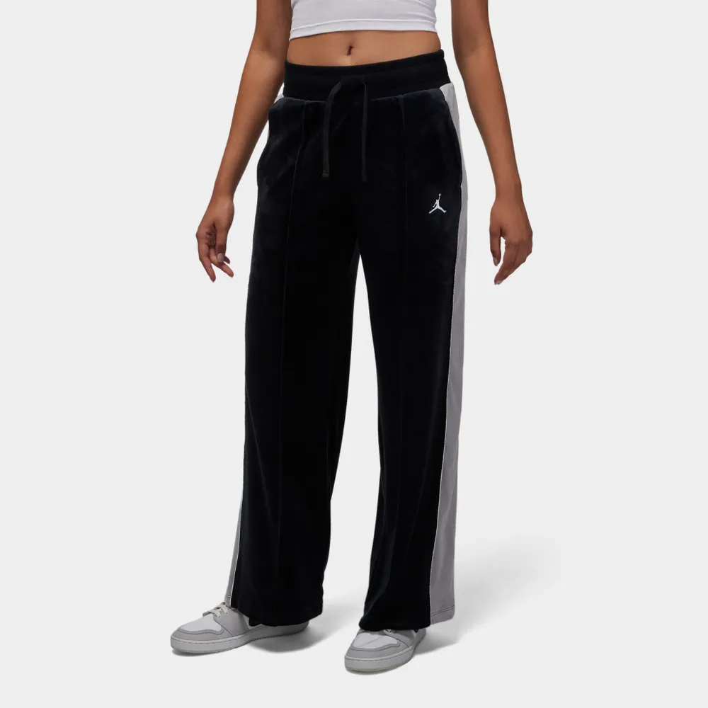 Jordan Women's Flight Velour Pants Black / Cement Grey - Sail