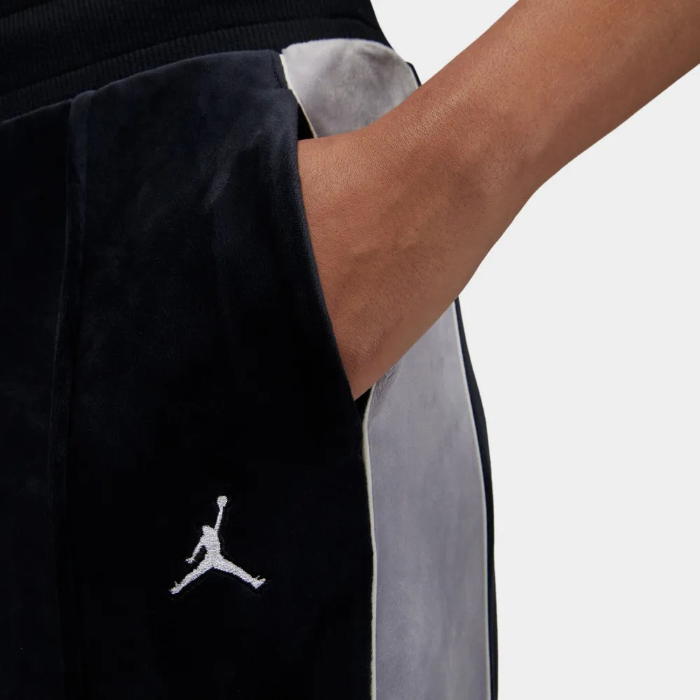 Jordan Women's Flight Velour Pants Black / Cement Grey - Sail