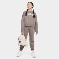 Nike Junior Girls' Sportswear Trend Fleece Sweatshirt / Olive Grey
