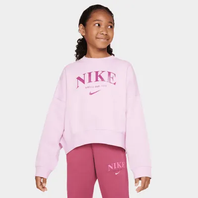 Nike Junior Girls' Sportswear Trend Fleece Sweatshirt / Light Arctic Pink