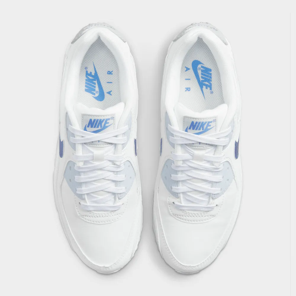 Nike Women's Air Max 90 Summit White / Medium Blue - Pure Platinum