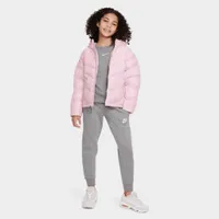 Nike Sportswear Juniors’ Synthetic-Fill Hooded Jacket Pink Foam / - White