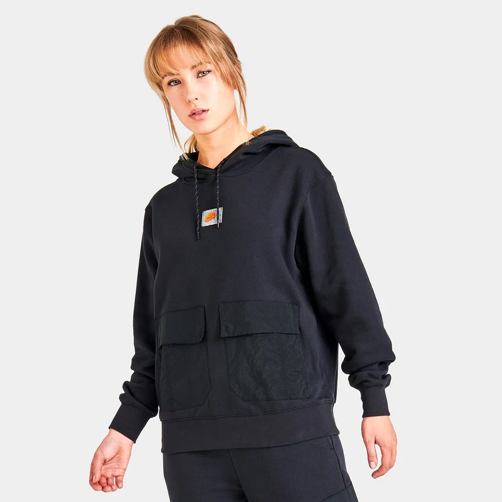 Nike Sportswear Women’s Sports Utility Fleece Pullover Hoodie Black /