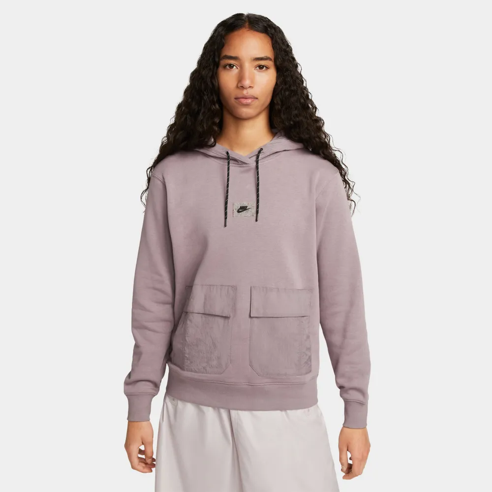Nike Sportswear Women’s Sports Utility Fleece Pullover Hoodie Purple Smoke /