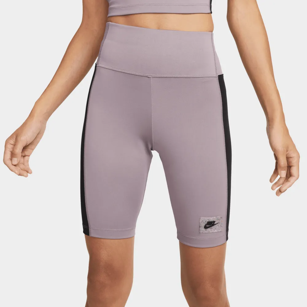 Adidas Women's Rib Biker Shorts Purple / Black