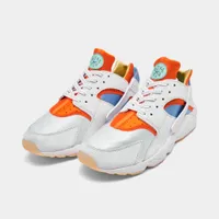 Nike Air Huarache White / Safety Orange - University Blue