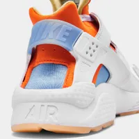 Nike Air Huarache White / Safety Orange - University Blue