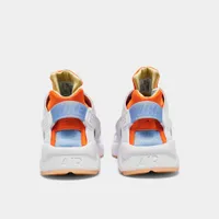 Nike Air Huarache White / Safety Orange - University Blue