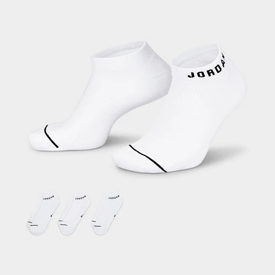 Jordan Everyday No Show Socks (3 Pack) White / Black