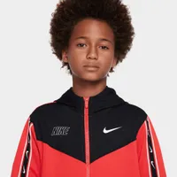 Nike Sportswear Junior Boys’ Repeat Full Zip Hoodie Light Crimson / Black - White