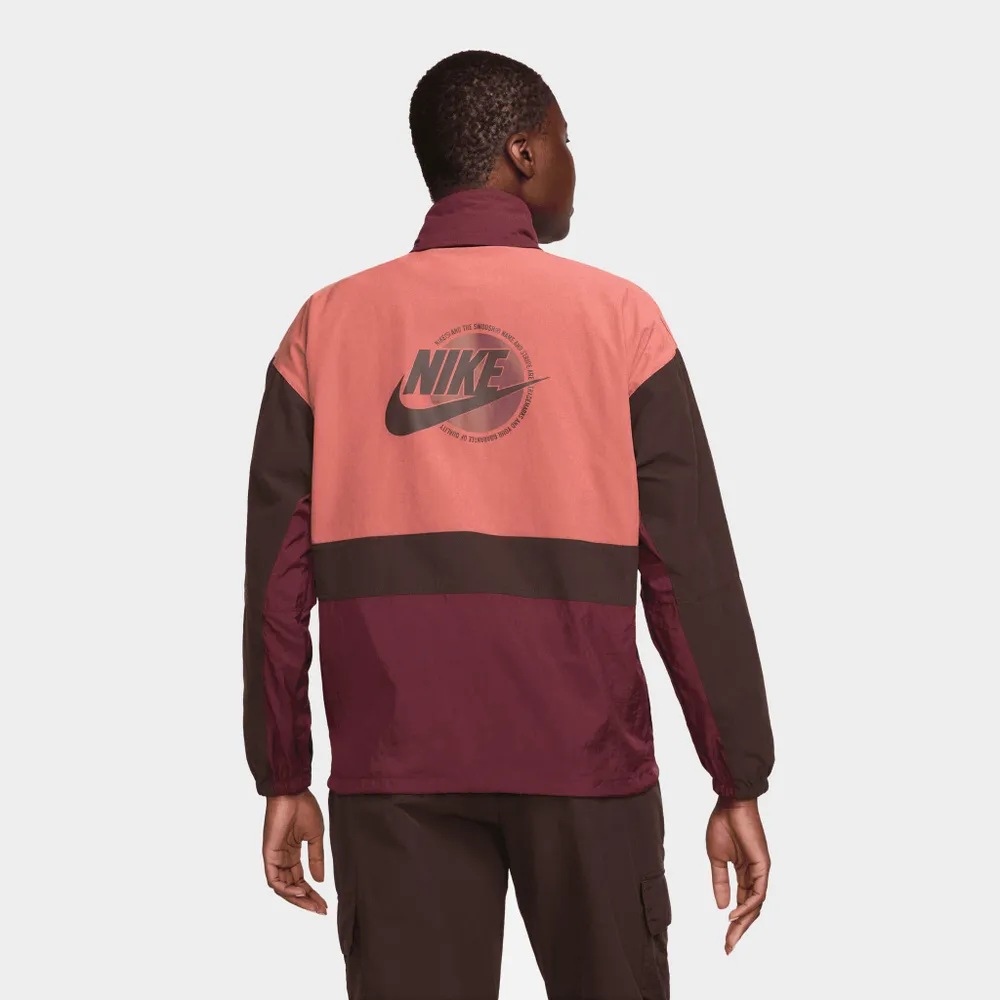 Nike Sportswear Revolution Women's Sports Utility Half-Zip Jacket Dark Beetroot / Brown Basalt - Canyon Rust