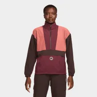 Nike Sportswear Revolution Women's Sports Utility Half-Zip Jacket Dark Beetroot / Brown Basalt - Canyon Rust