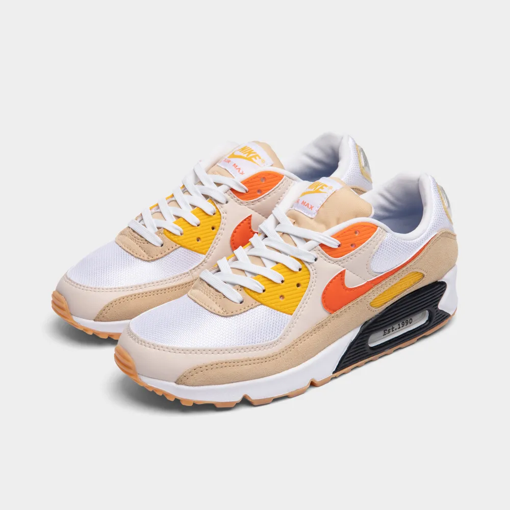 Nike Air Max 90 SE Summit White / Safety Orange - Sesame